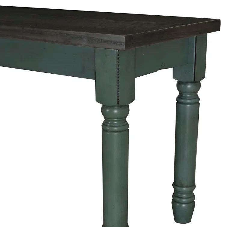 Willow 40" Two Tone Solid Wood Farmhouse Dining Bench