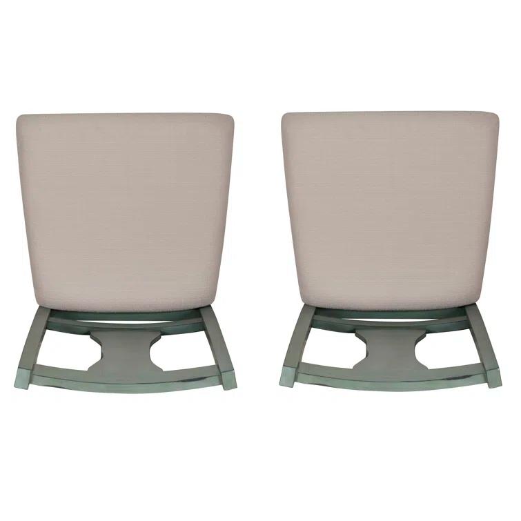 Willow Slat Back Turned Leg Upholstered Side Chair