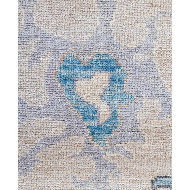 Solo Rugs One-of-a-Kind Rectangle 9'10" X 13'5" Wool Area Rug Ivory/Blue/Gray/Yellow