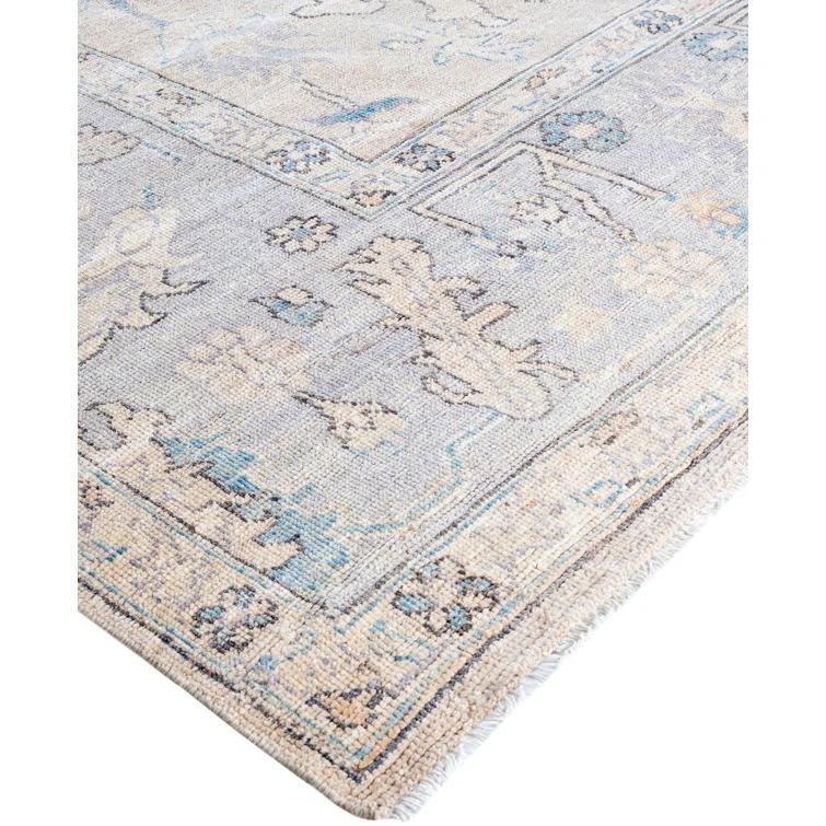 Solo Rugs One-of-a-Kind Rectangle 9'10" X 13'5" Wool Area Rug Ivory/Blue/Gray/Yellow