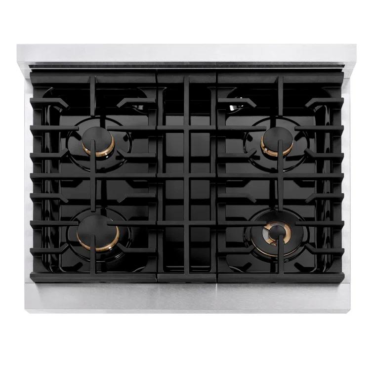 Paramount 30" Stainless Steel 4-Burner Propane Cooktop