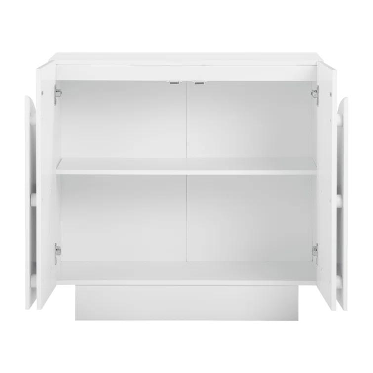Iris Solid Wood TV Stand 2 - Door Accent Cabinet (3-Piece Set)