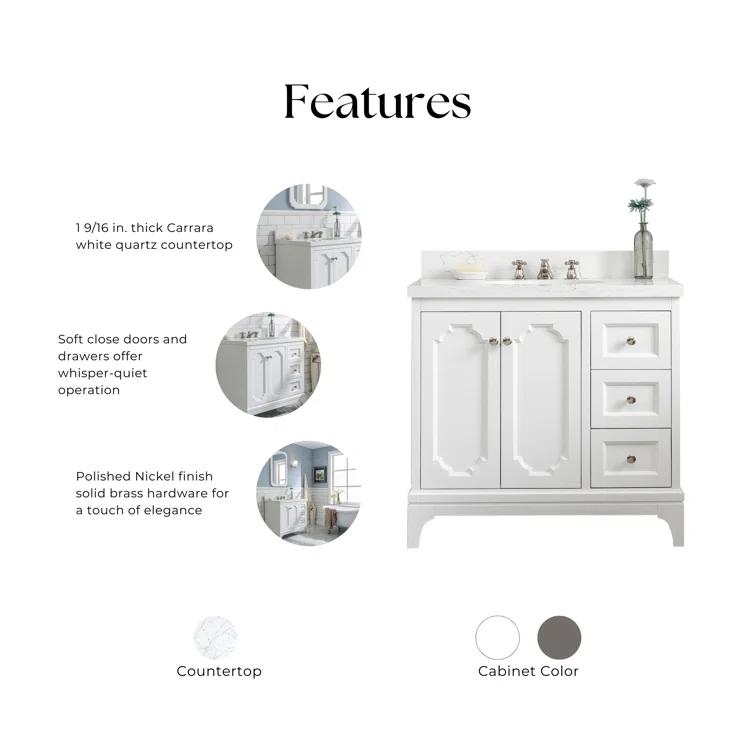 Willa Arlo™ Interiors Bernardo 36'' Single Bathroom Vanity with Stone Top