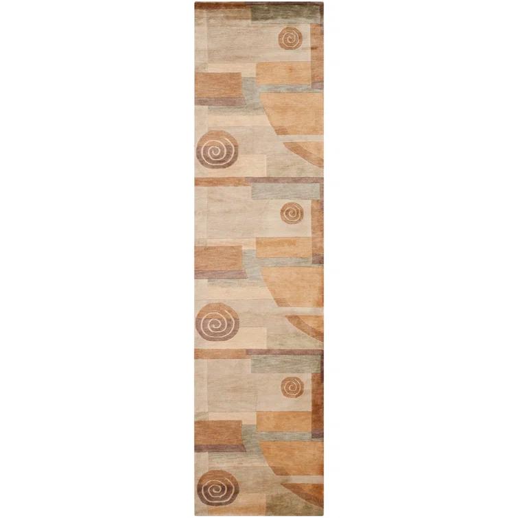 Safavieh Tibetan Shag Hand Knotted Wool Pile Abstract Rug