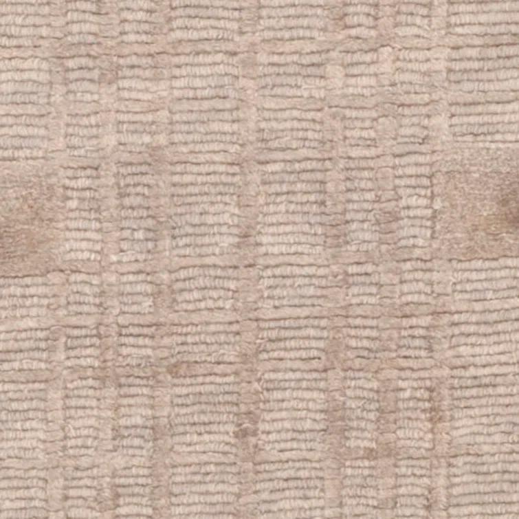 Tibetan Shag Hand Knotted Wool Pile Geometric Rug in Slate