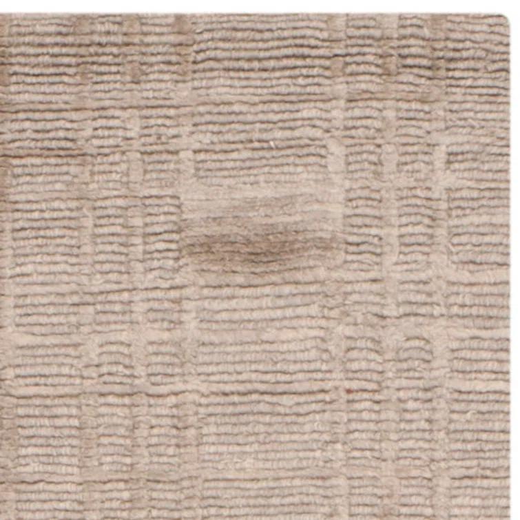 Tibetan Shag Hand Knotted Wool Pile Geometric Rug in Slate