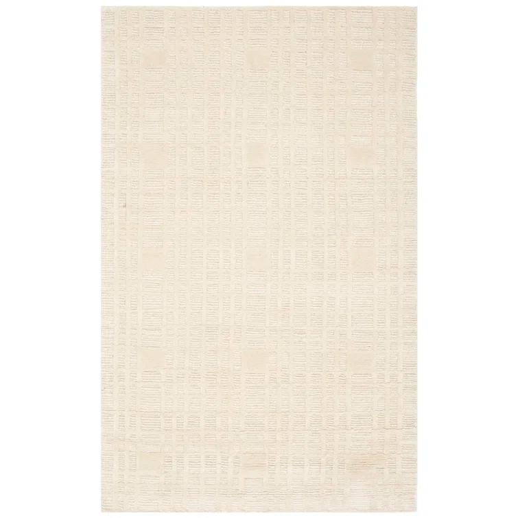 SAFAVIEH Tibetan Abagail Geometric Wool Area Rug, Ivory, 4' x 6'