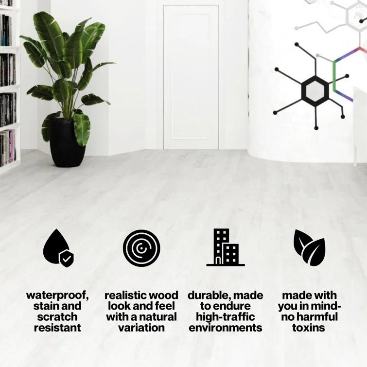 Lucida USA GlueCore Classic 22mil x 7.3" W x 48" L Glue Down Vinyl Tile Flooring