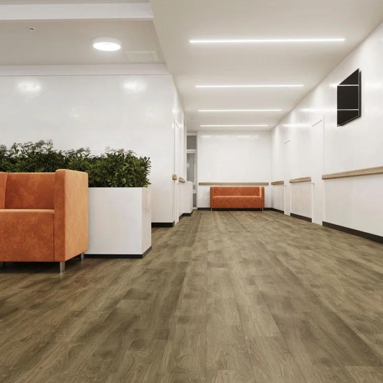 Lucida USA GlueCore Classic 22mil x 7.3" W x 48" L Glue Down Vinyl Tile Flooring