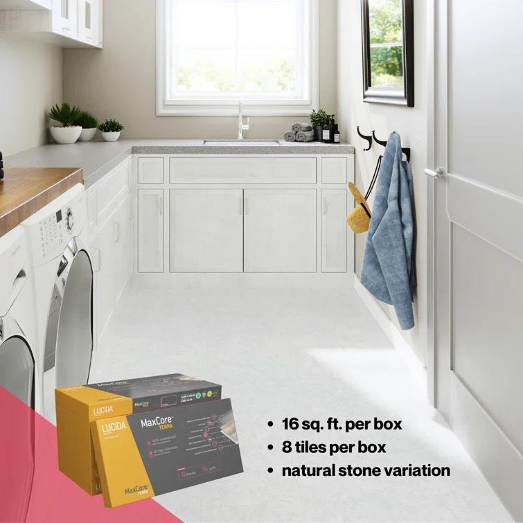 MaxCore Terra 22mil x 12" W x 24" L Click Lock Vinyl Tile Flooring