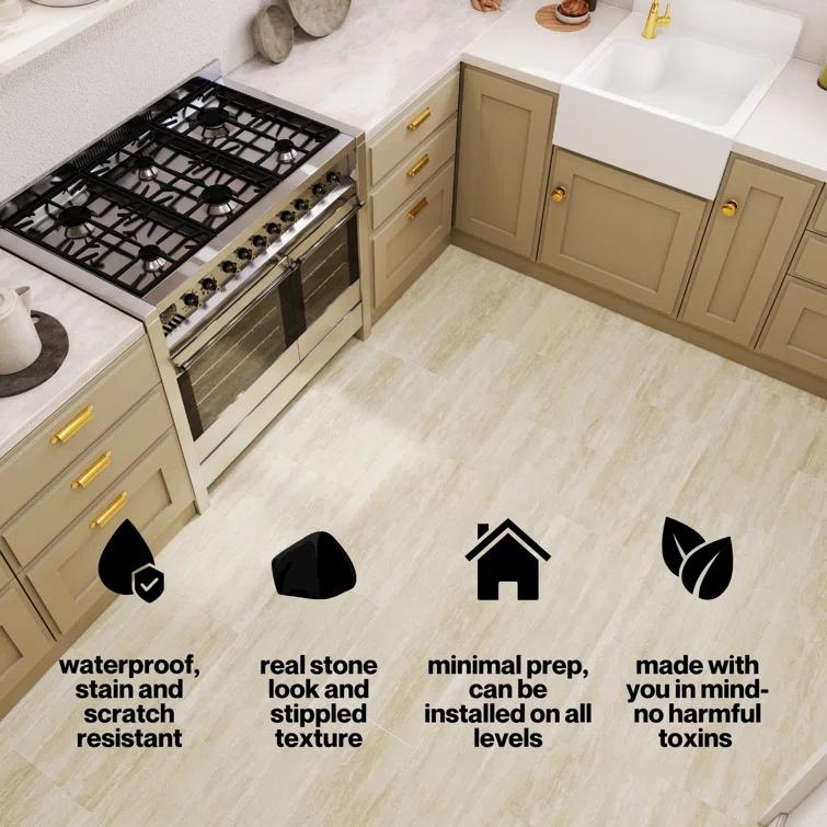 MaxCore Terra 22mil x 12" W x 24" L Click Lock Vinyl Tile Flooring