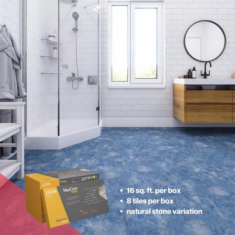 MaxCore Terra 22mil x 12" W x 24" L Click Lock Vinyl Tile Flooring
