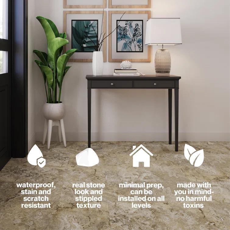 MaxCore Terra 22mil x 12" W x 24" L Click Lock Vinyl Tile Flooring