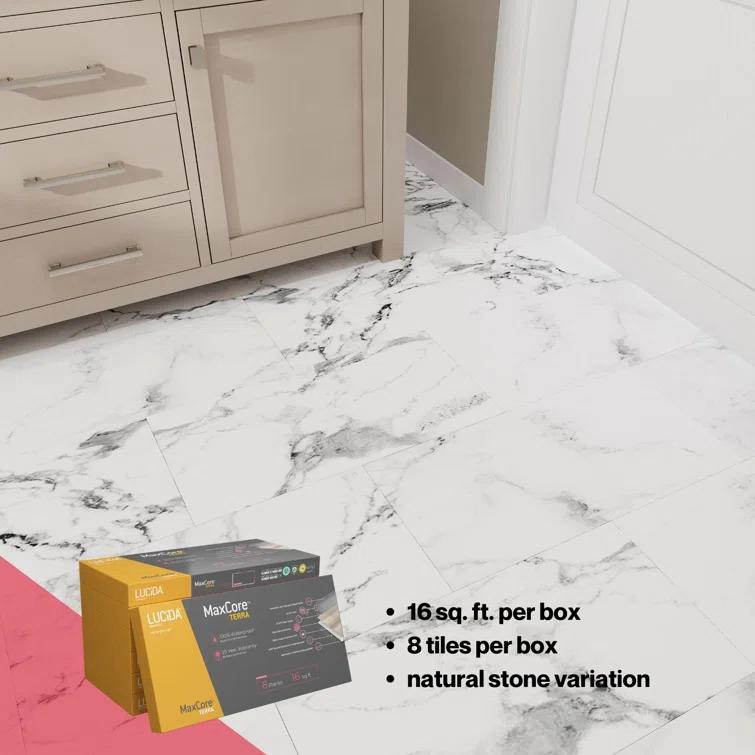Lucida USA MaxCore Terra 22mil x 12" W x 24" L Click Lock Vinyl Tile Flooring