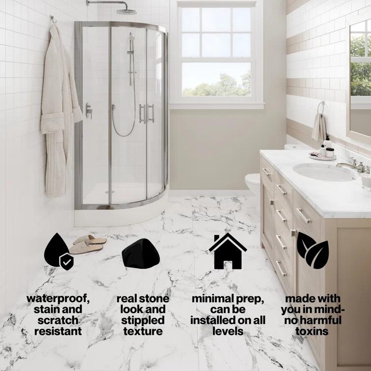 Lucida USA MaxCore Terra 22mil x 12" W x 24" L Click Lock Vinyl Tile Flooring