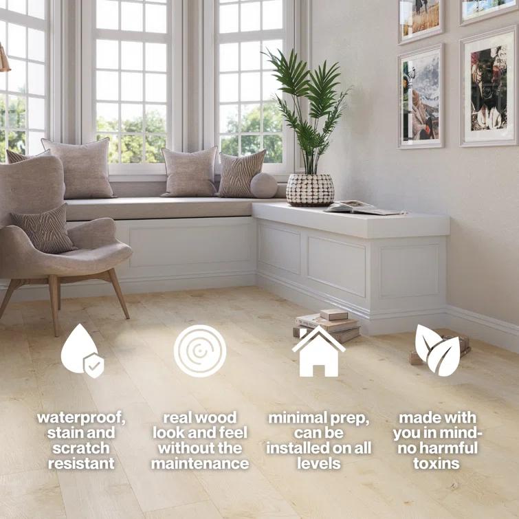 Lucida USA MaxCore Pro 20mil x 7.3" W x 48" L Click Lock Luxury Vinyl Plank Flooring