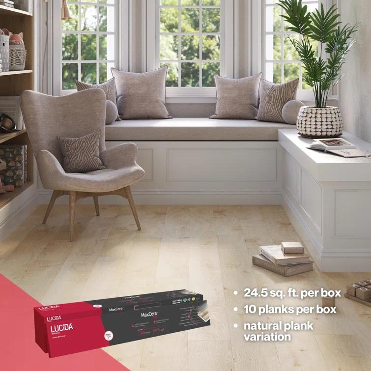 Lucida USA MaxCore Pro 20mil x 7.3" W x 48" L Click Lock Luxury Vinyl Plank Flooring