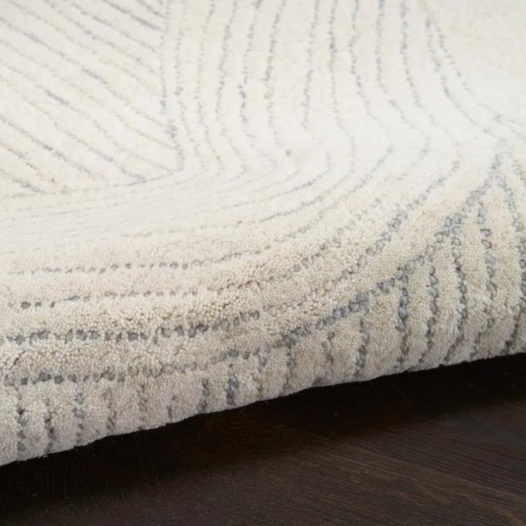 DKNY Pure Patterns Ivory Grey Modern Indoor Rug