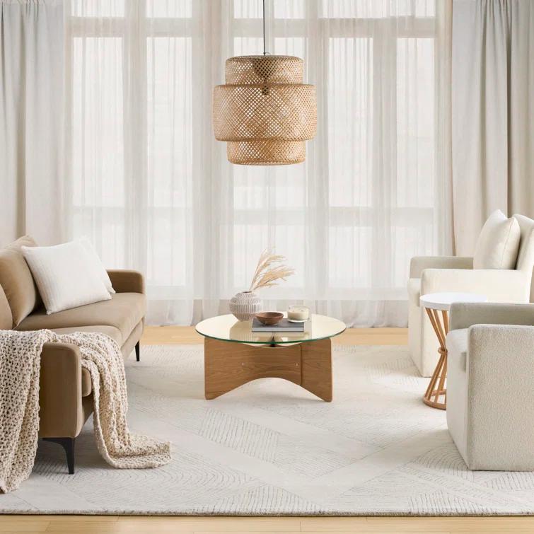 DKNY Pure Patterns Ivory Grey Modern Indoor Rug