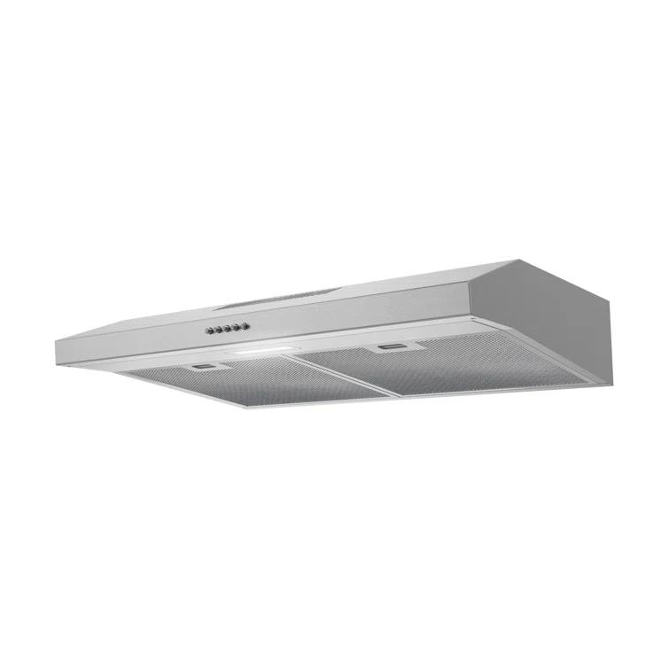 Streamline 30 In. T-3007-1-DL Savona Ductless Undermount 80 CFM Range Hood In Brushed Stainless Steel With Mesh Filters, Push Button Control, LED Light