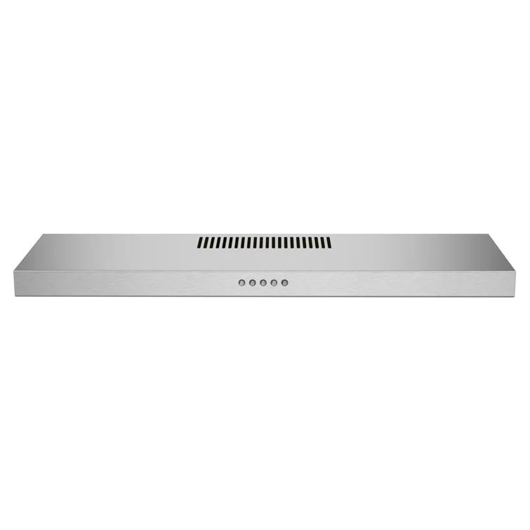 Streamline 30 In. T-3007-1-DL Savona Ductless Undermount 80 CFM Range Hood In Brushed Stainless Steel With Mesh Filters, Push Button Control, LED Light