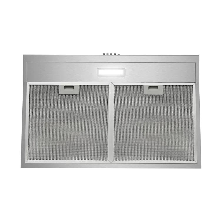 Streamline 30 In. T-3007-1-DL Savona Ductless Undermount 80 CFM Range Hood In Brushed Stainless Steel With Mesh Filters, Push Button Control, LED Light