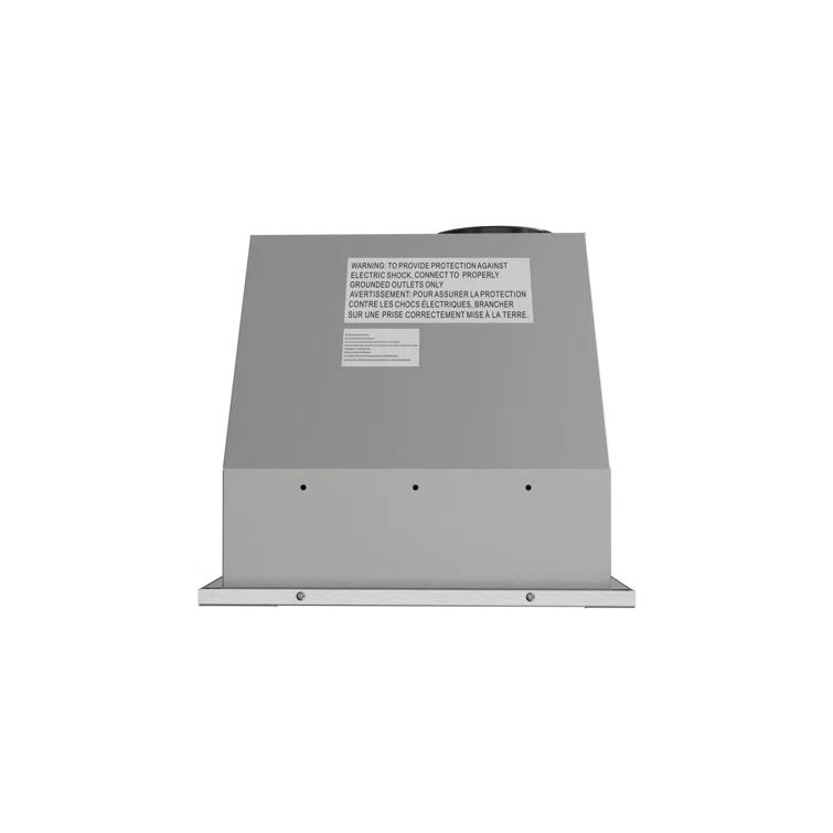 Streamline Bath Streamline 28 In. T-4267-1-CL Belsito Convertible Insert 350 CFM Range Hood In Brushed Stainless Steel With Baffle Filters, Electronic Button Control, LED Light T-4267-1-CL