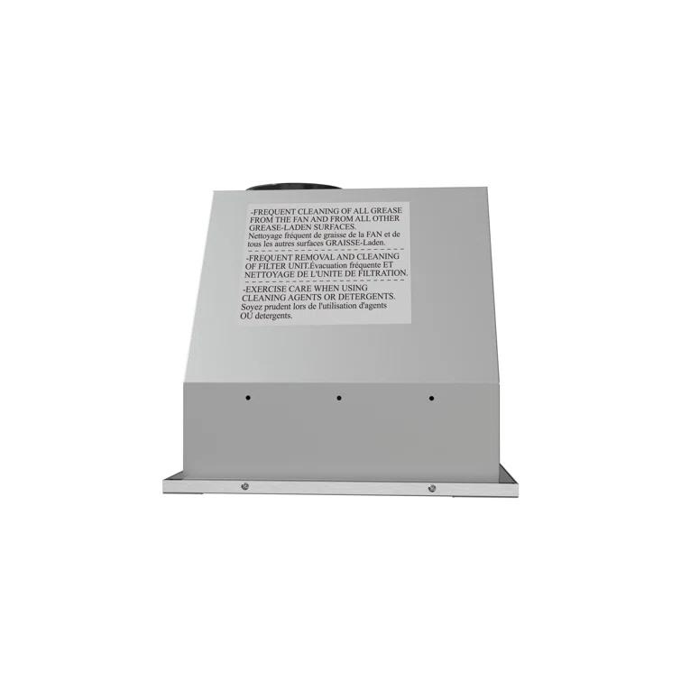 Streamline Bath Streamline 28 In. T-4267-1-CL Belsito Convertible Insert 350 CFM Range Hood In Brushed Stainless Steel With Baffle Filters, Electronic Button Control, LED Light T-4267-1-CL