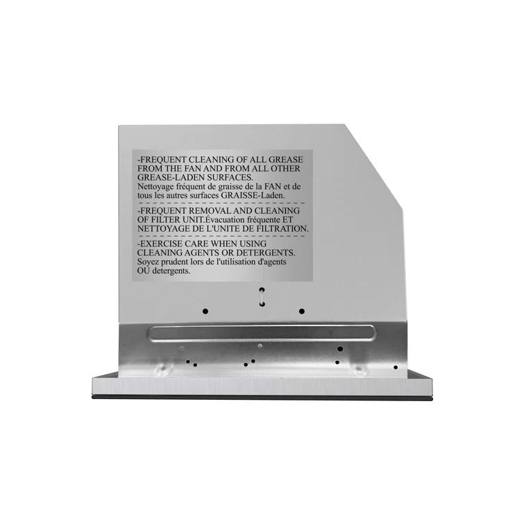 Streamline 28 in. Curino Ductless Insert 350 CFM Range Hood in Glossy Black with Mesh Filters, Electronic Button Control, LED Lights