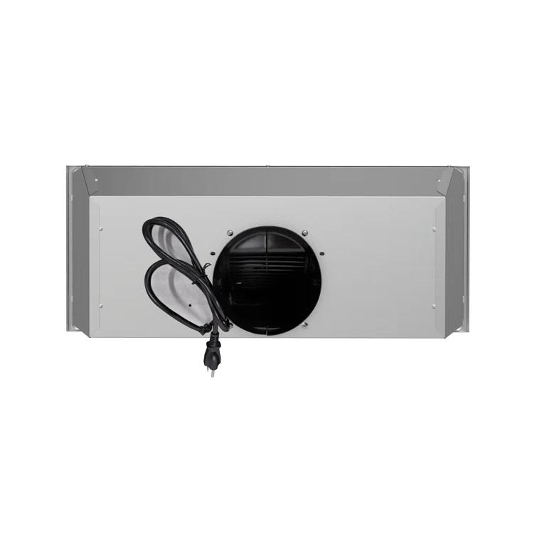 Streamline 28 in. Curino Ductless Insert 350 CFM Range Hood in Glossy Black with Mesh Filters, Electronic Button Control, LED Lights