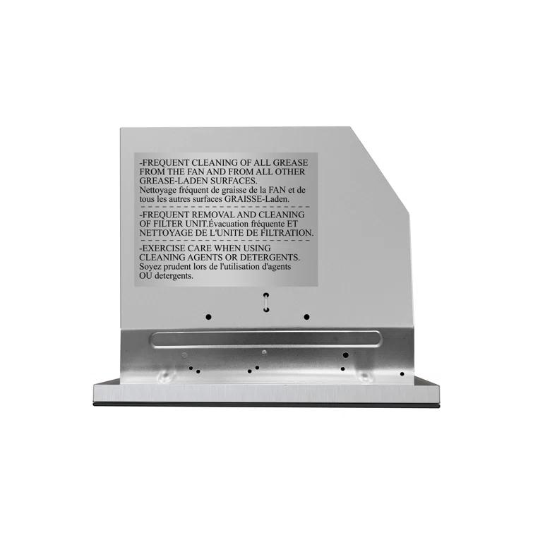 Streamline 36 In. T-11503-1-DL Isernia Ductless Insert 350 CFM Range Hood In Glossy Black With Mesh Filters, Touchpad Control, LED Lights