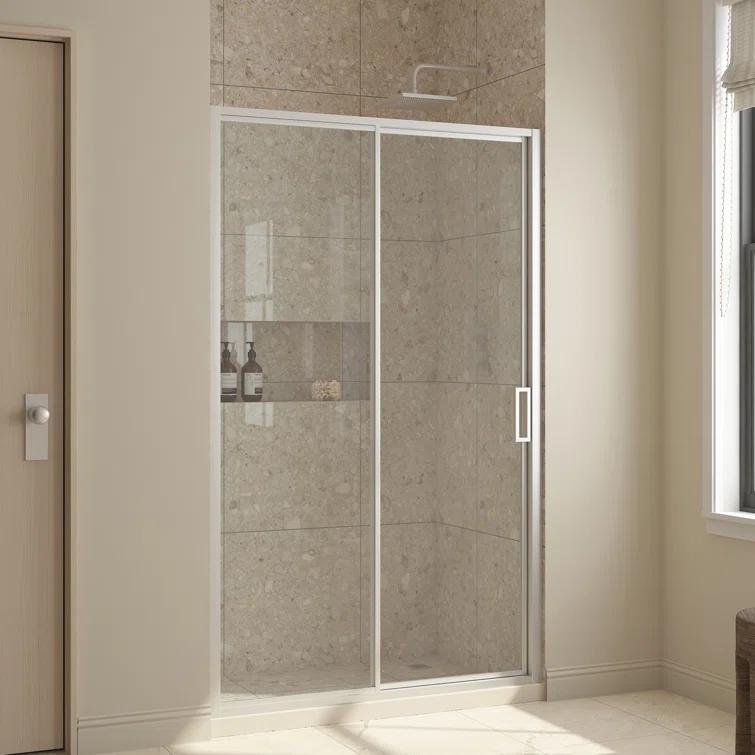 Ove Decors Stanford 48 In. W X 74 In. H Sliding Clear Straight Alcove Shower Door