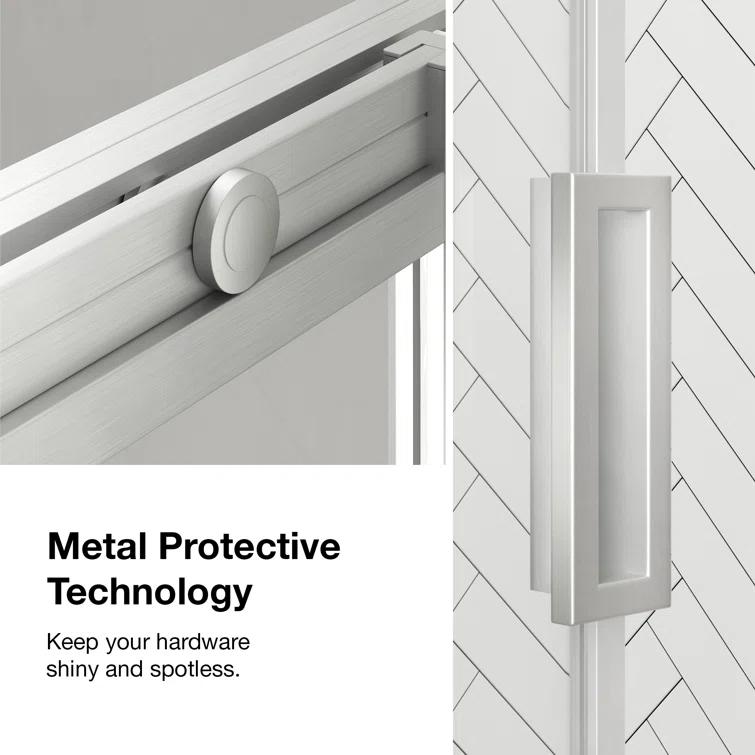 Ove Decors Stanford 48 In. W X 74 In. H Sliding Clear Straight Alcove Shower Door