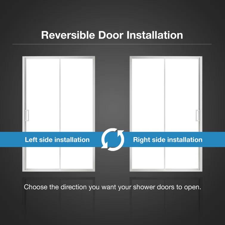 Ove Decors Stanford 48 In. W X 74 In. H Sliding Clear Straight Alcove Shower Door