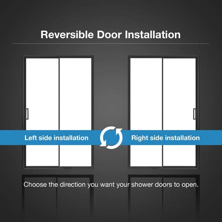Ove Decors Stanford 48 In. W X 74 In. H Sliding Clear Straight Alcove Shower Door