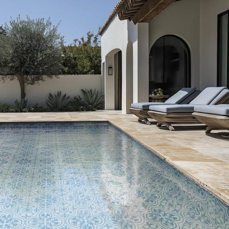 Amara 8" x 8" Encaustic Look Matte Porcelain Floor & Wall Tile