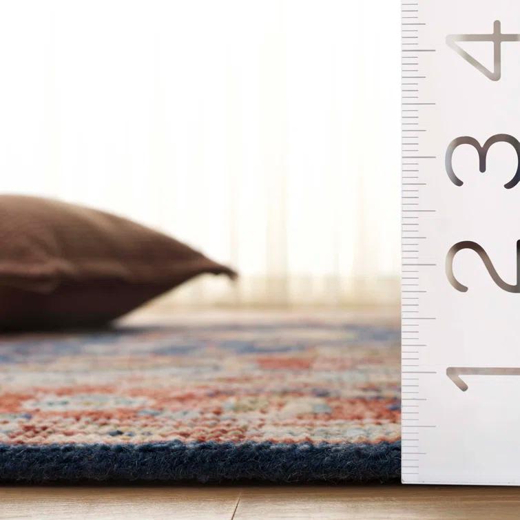 Samarkand SRK114 Hand Knotted Area Rug - Navy/Rust - 8'x10' - Safavieh.