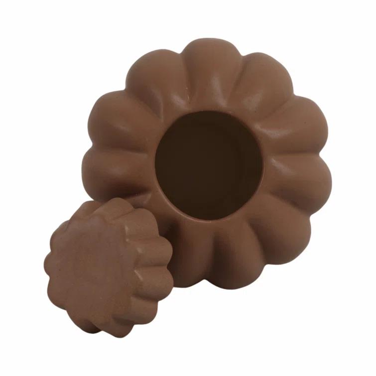Tukwila Large Brown Stoneware Decorative Jar