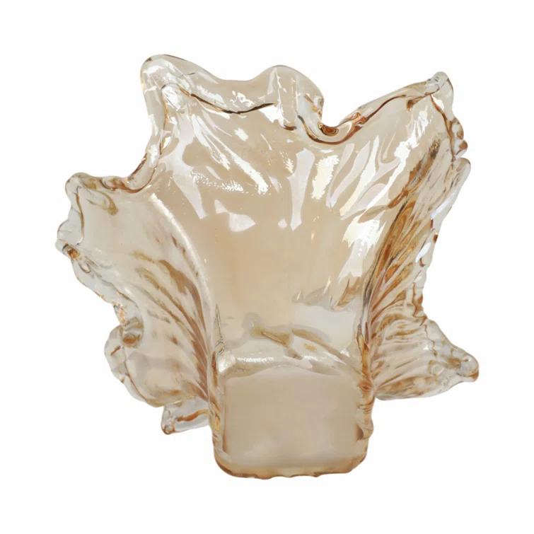 Handmade Amber Glass Decorative Table Vase