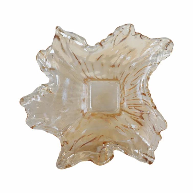 Handmade Amber Glass Decorative Table Vase