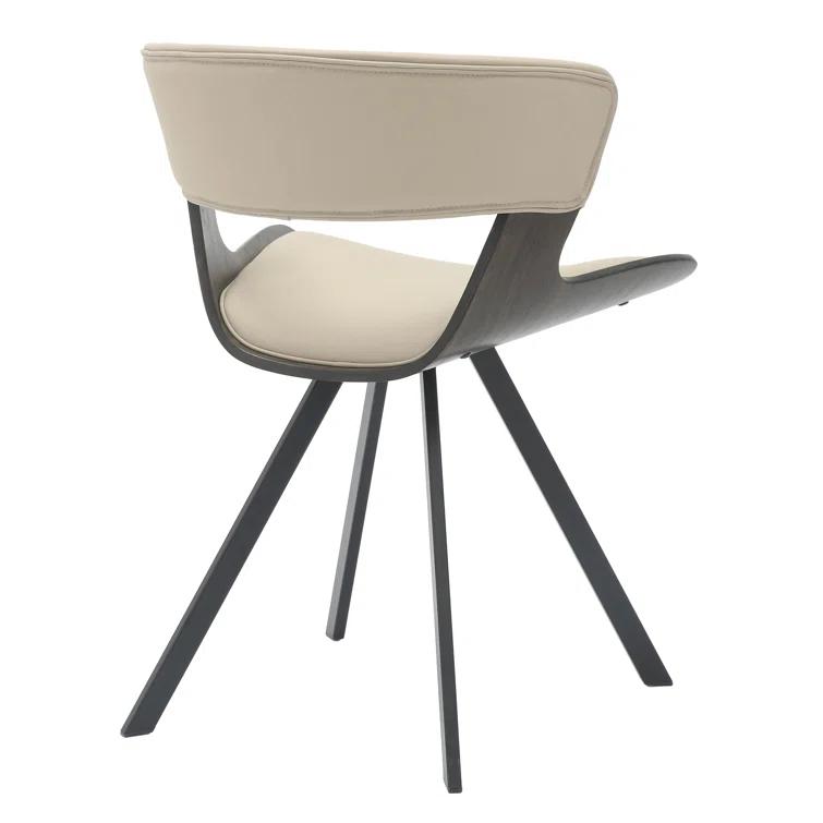 5-Piece Dining Set With Square Wooden Table In Natural Wood And 4 Upholstered Dining Chairs