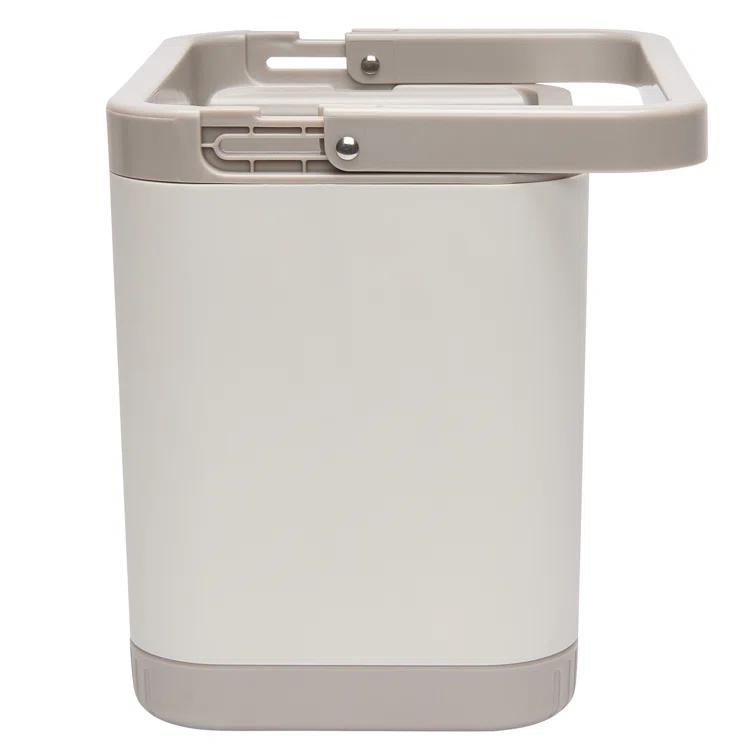 Clorox KeptClean Kitchen Sink Organizer – Space-Saving Organization of Dish Soap, Scrub Brushes, and Dish Towels, Fold-Down Shelf for Sponges and Jewelry, Drainage Tray – Steel