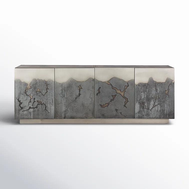 Roxdale 82" Acid Wash Iron Industrial Sideboard