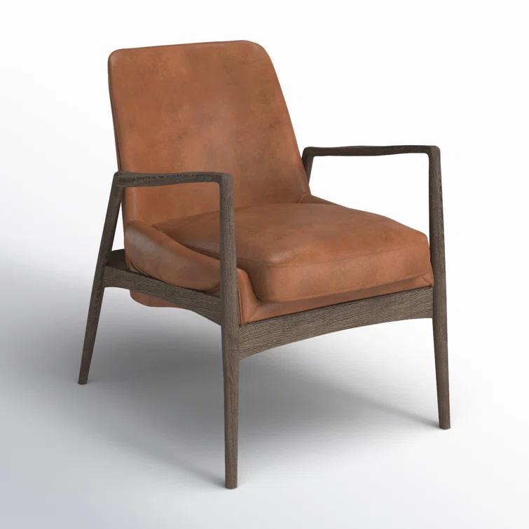 Ermine Genuine Leather Armchair