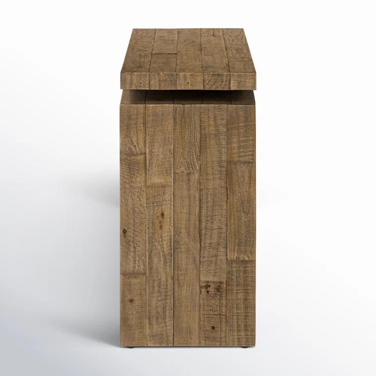 Matthes 60" Sierra Rustic Natural Solid Wood Console Table