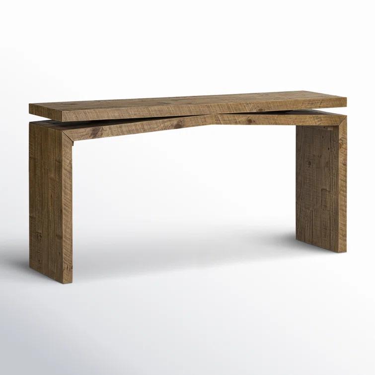 Matthes 60" Sierra Rustic Natural Solid Wood Console Table