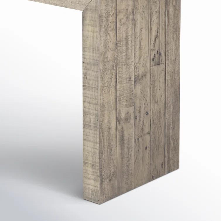 Weathered Wheat Reclaimed Pine Console Table with Storage