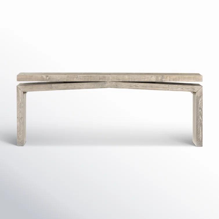 Weathered Wheat Reclaimed Pine Console Table with Storage
