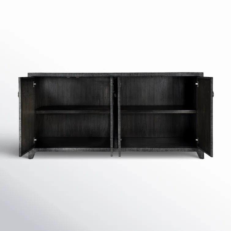 Butler Specialty Company Bar Harbor Raffia 4 Door 70" Sideboard - Charcoal