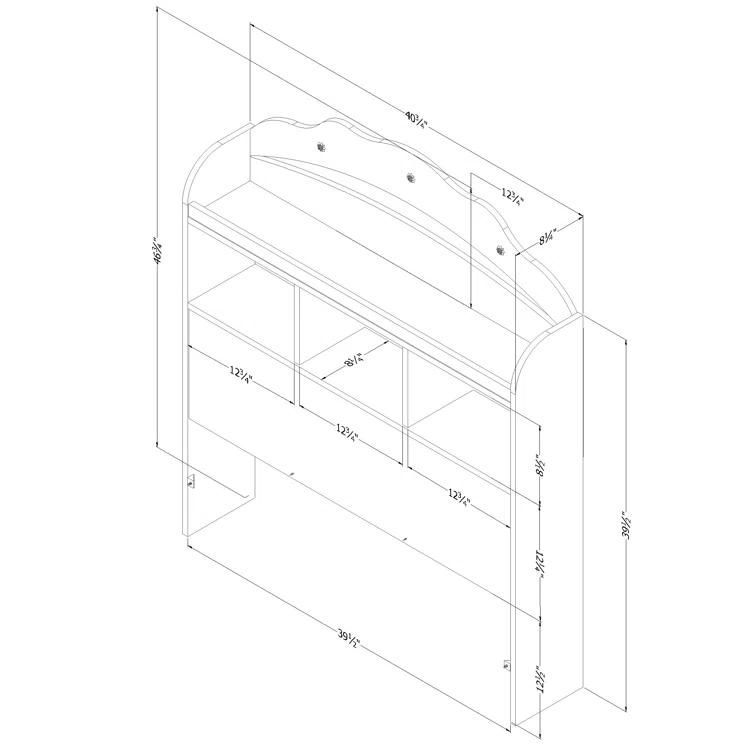 South Shore Tiara Twin Bookcase Headboard